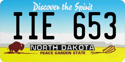ND license plate IIE653
