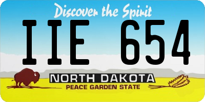 ND license plate IIE654