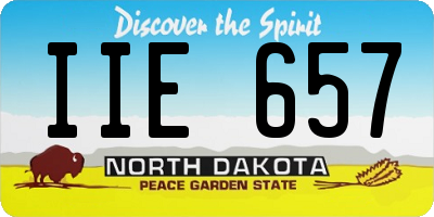 ND license plate IIE657