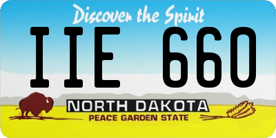 ND license plate IIE660