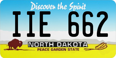 ND license plate IIE662