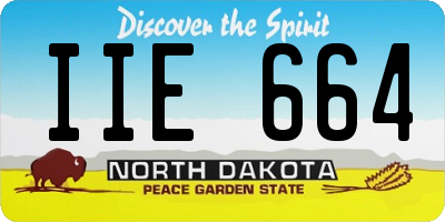 ND license plate IIE664