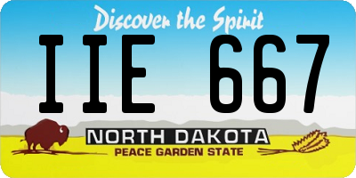 ND license plate IIE667