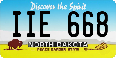 ND license plate IIE668