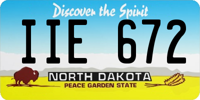 ND license plate IIE672
