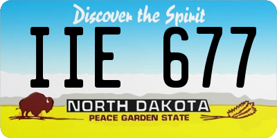 ND license plate IIE677