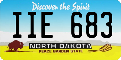 ND license plate IIE683
