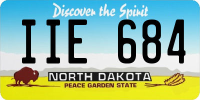 ND license plate IIE684