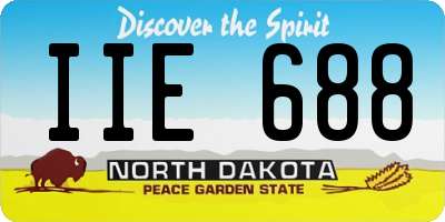 ND license plate IIE688