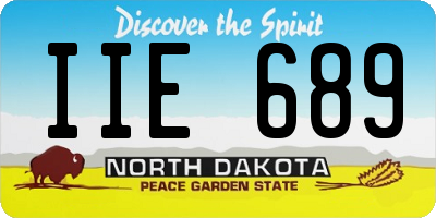 ND license plate IIE689