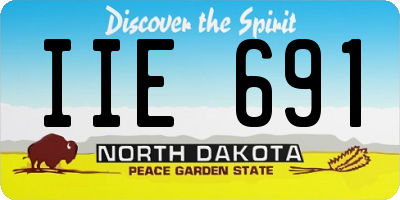 ND license plate IIE691