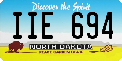 ND license plate IIE694