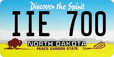 ND license plate IIE700