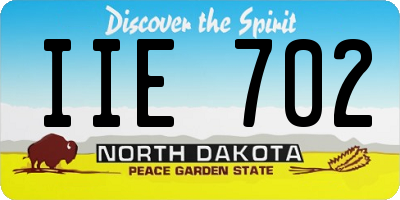 ND license plate IIE702
