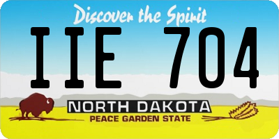 ND license plate IIE704