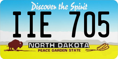 ND license plate IIE705