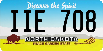 ND license plate IIE708