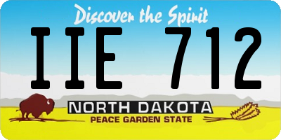 ND license plate IIE712