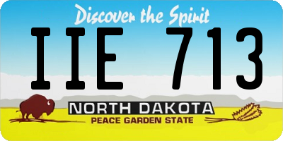 ND license plate IIE713