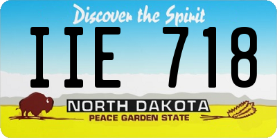 ND license plate IIE718