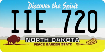ND license plate IIE720