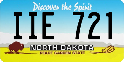 ND license plate IIE721