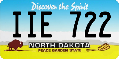 ND license plate IIE722