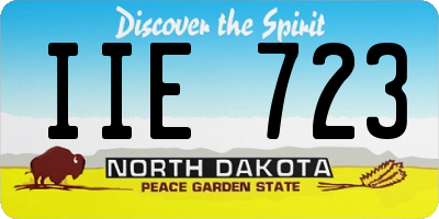 ND license plate IIE723