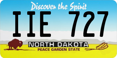 ND license plate IIE727