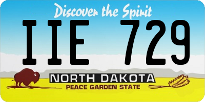 ND license plate IIE729