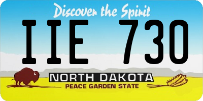 ND license plate IIE730
