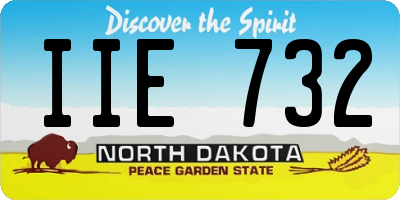 ND license plate IIE732