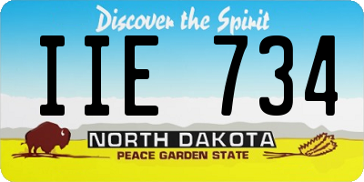 ND license plate IIE734