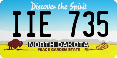 ND license plate IIE735