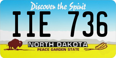 ND license plate IIE736