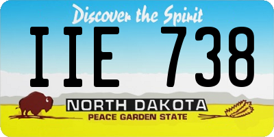 ND license plate IIE738