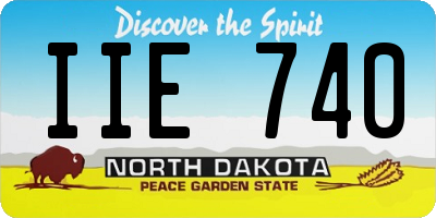 ND license plate IIE740