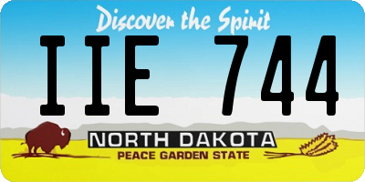 ND license plate IIE744