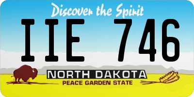ND license plate IIE746