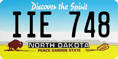 ND license plate IIE748