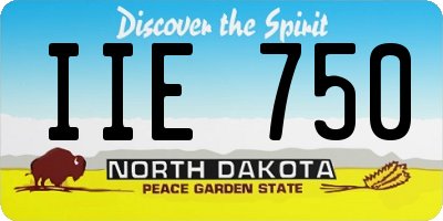 ND license plate IIE750