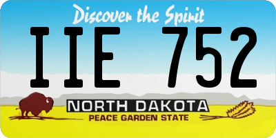 ND license plate IIE752