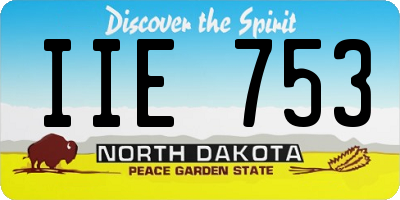ND license plate IIE753