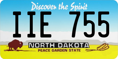 ND license plate IIE755