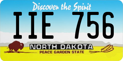 ND license plate IIE756