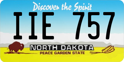ND license plate IIE757