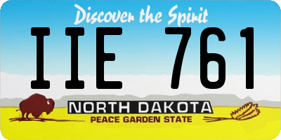 ND license plate IIE761