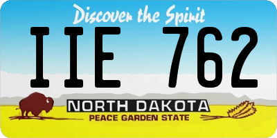 ND license plate IIE762