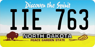ND license plate IIE763