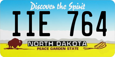 ND license plate IIE764
